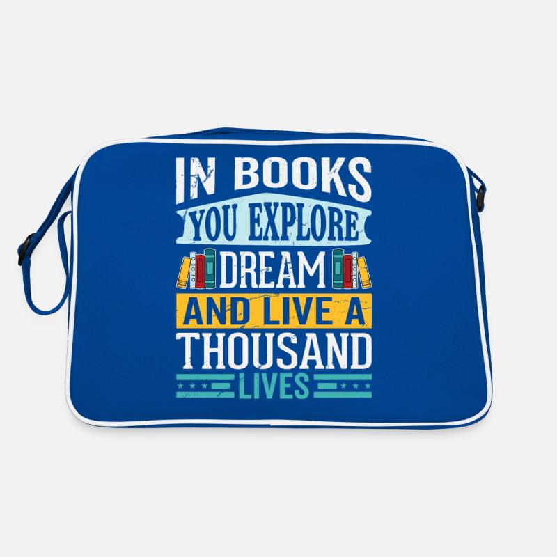 Dans les livres, vous explorez le dicton livresque Vêtements Sac Retro
