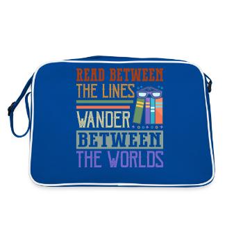 Dicton de rat de bibliothèque - lecteur de livre passionné - Sac Retro - bleu/blanc - Dos