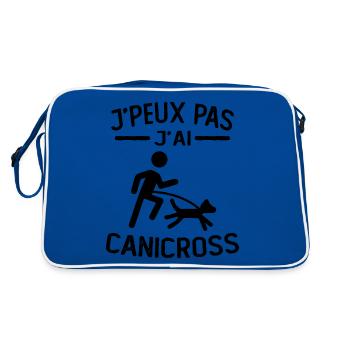 Je Peux Pas J'ai canicross canicross humour - Sac Retro - bleu/blanc - Dos