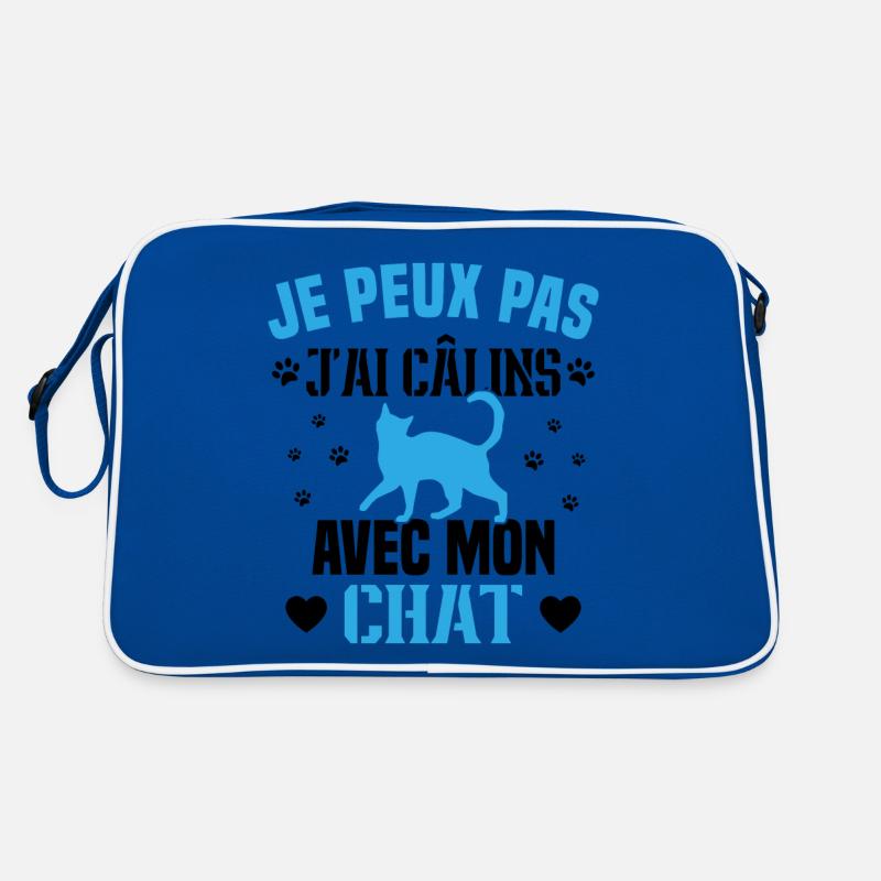 I Can't I Cuddle With My Cat Gift Retro Bag