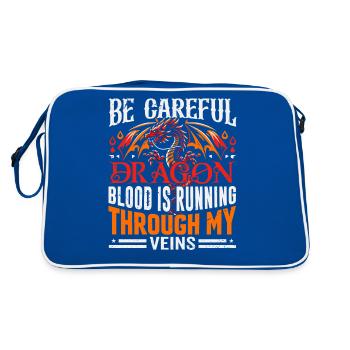 DRAGON’S BLOOD coule dans mes veines DRAGON BLOOD - Sac Retro - bleu/blanc - Dos
