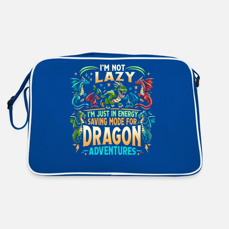 Dragon Adventures – I'm Not Lazy - Drachen Bücher Retro Tasche