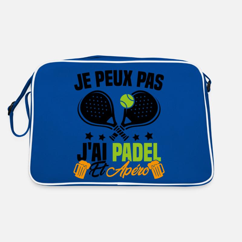 Ich kann nicht Padel und Aperitif Padeliste Geschenk Retro Tasche