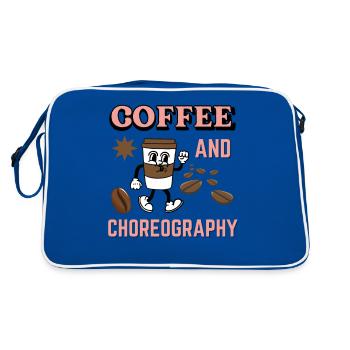 Funny Dance Teacher Saying Coffee And Choreography - Retro Bag - blue/white - Back