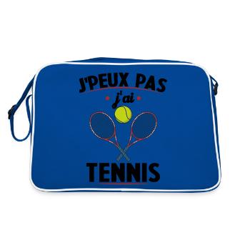 Je Peux Pas J ai Tennis - Sac Retro - bleu/blanc - Dos