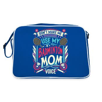 BADMINTON Maman Voix - Federball Mama - Sac Retro - bleu/blanc - Dos