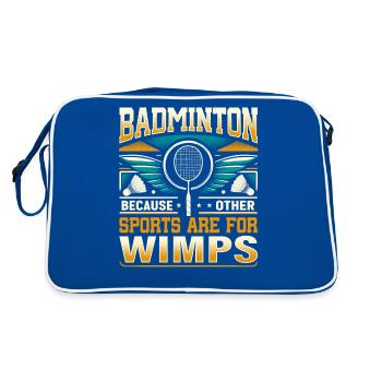 BADMINTON - D’autres sports sont pour les mauviettes - Sac Retro - bleu/blanc - Dos