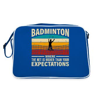 BADMINTON - Le filet est plus élevé que vos attentes - Sac Retro - bleu/blanc - Dos
