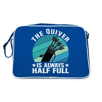 Dicton amusant de tir à l’arc - Le carquois est plein - Sac Retro - bleu/blanc - Dos