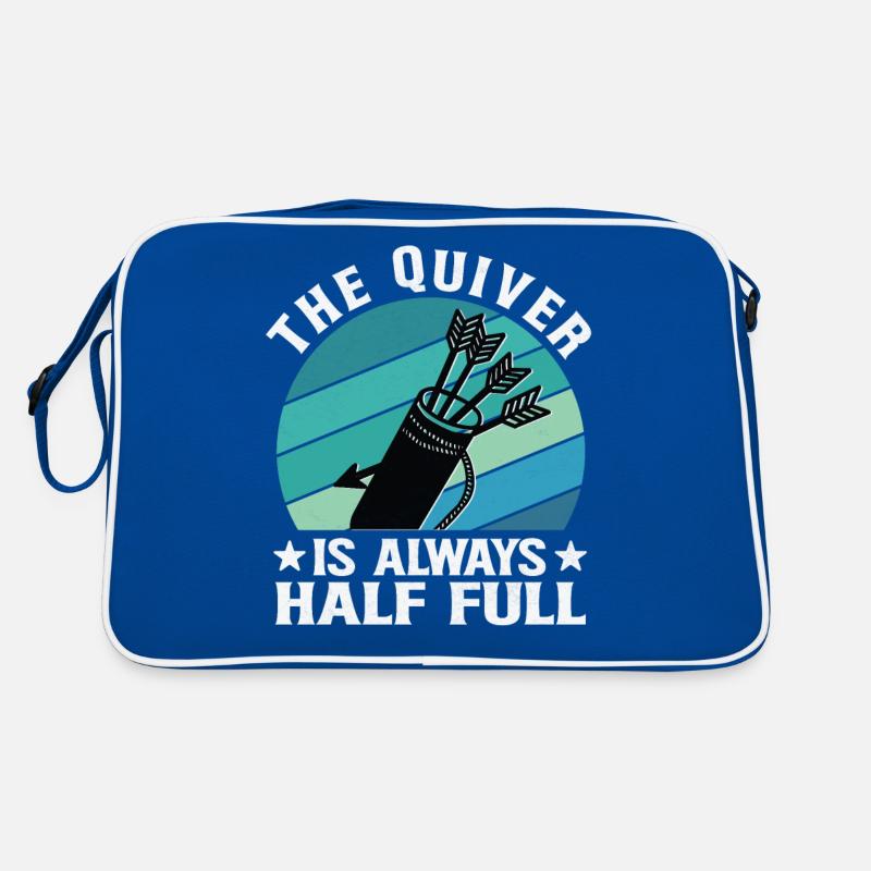 Lustiger Bogenschießen Spruch - Quiver is full Retro Tasche
