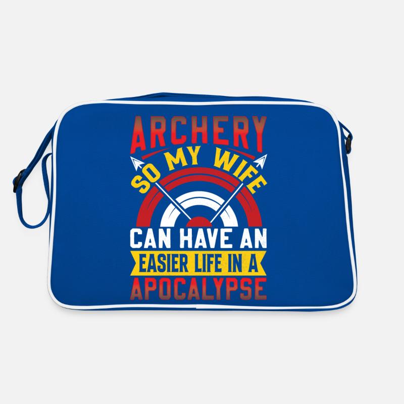 Lustiger Bogenschießen Spruch - Apokalypse Retro Tasche