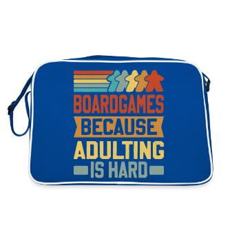 Board Games - Because Adulting Is Hard - Retro Bag - blue/white - Back