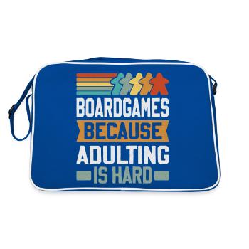 Board Games - Because Adulting Is Hard - Retro Bag - blue/white - Back
