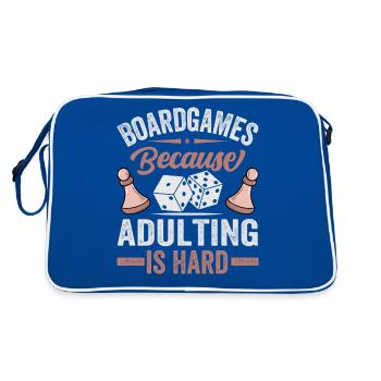 Board Games - Because Adulting Is Hard - Retro Bag - blue/white - Back