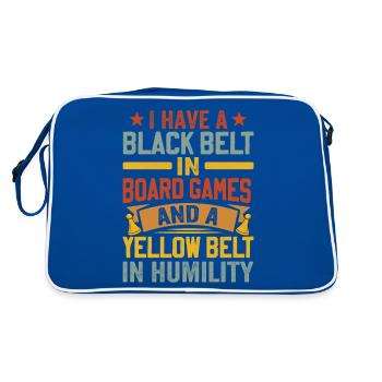 Board Game Saying - Shy, Introvert - Retro Bag - blue/white - Back