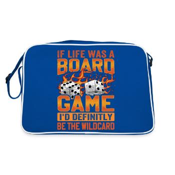 Board Game Saying - Shy, Introvert - Retro Bag - blue/white - Back