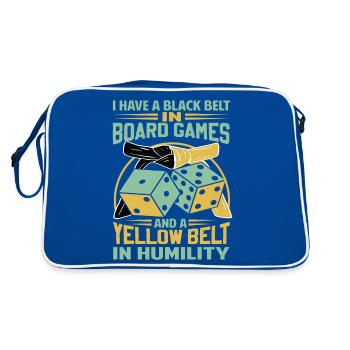 Board Game Saying - Shy, Introvert - Retro Bag - blue/white - Back