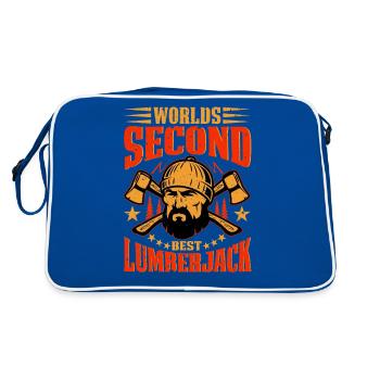 Worlds Second Best Lumberjack Funny Lumberjack - Retro Bag - blue/white - Back