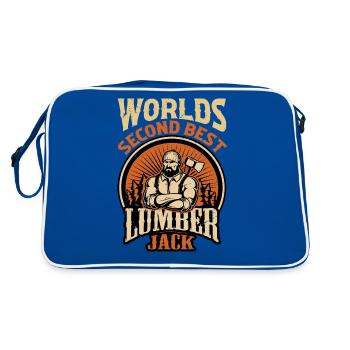 Worlds Second Best Lumberjack Funny Lumberjack - Retro Bag - blue/white - Back
