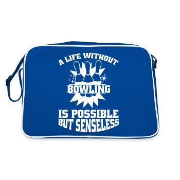 Bowling Bowling Bowler Bowling Club Bowling Club - Sac Retro - bleu/blanc - Dos