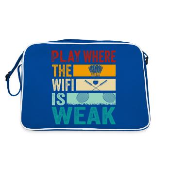 Badminton - Jouez là où le Wifi est faible - Sac Retro - bleu/blanc - Dos