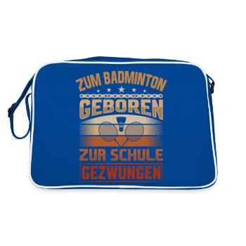 Étudiant en badminton - Dicton des jeunes de badminton - Sac Retro - bleu/blanc - Dos