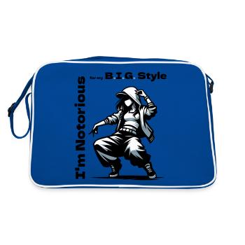 I m Notorious for my B I G Style - Retro Bag - blue/white - Back