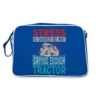 Rétro Tractor Harvest Time - Stress Dire Anglais - Sac Retro - bleu/blanc - Dos