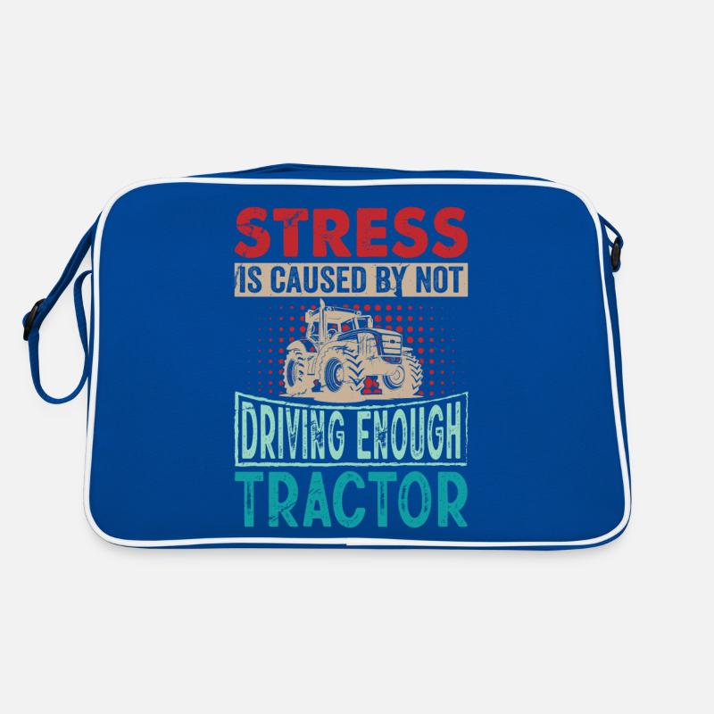 Retro Traktor Erntezeit - Stress Spruch Englisch Retro Tasche