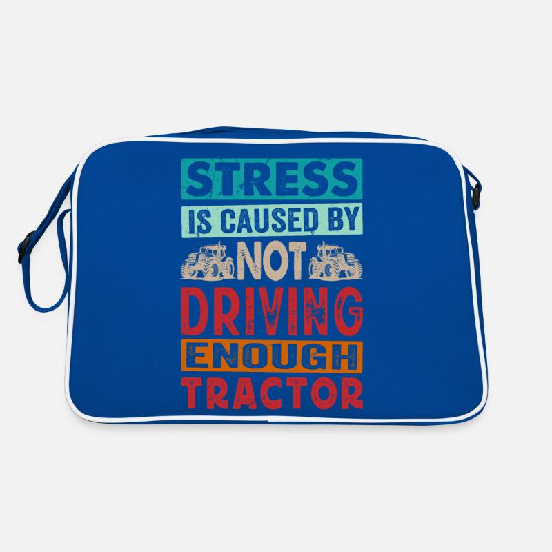 Retro Traktor Erntezeit - Stress Spruch Englisch Retro Tasche