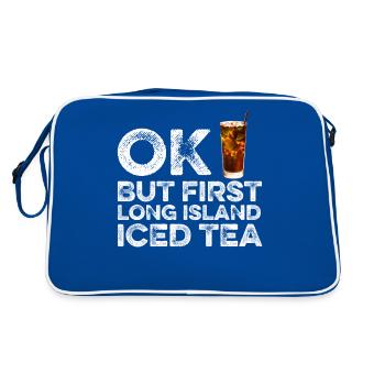 OK, aber First Long Island Lover T-Shirt Eistee - Retro Tasche - Blau/Weiß - Hinten