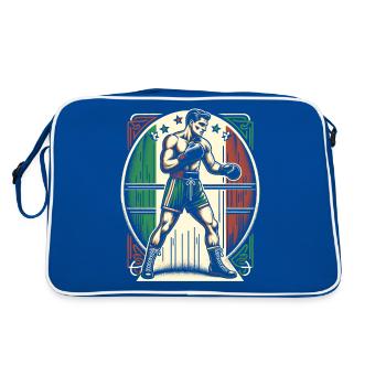 Italian Boxer - Patriotic Boxer Flag - Retro Bag - blue/white - Back