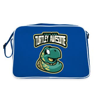 Conservation marine : Turtley Awesome - Sac Retro - bleu/blanc - Dos