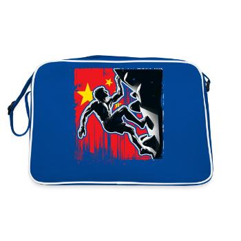 Grimpeur chinois - Escalade de bloc en détresse - Sac Retro - bleu/blanc - Dos