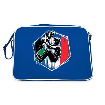 Grimpeur d’Italie – Escalade de bloc en détresse - Sac Retro - bleu/blanc - Dos