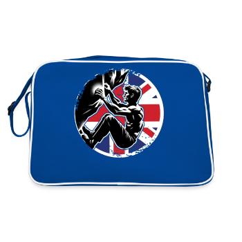 Grimpeur d’Angleterre - Boulder UK Boulderer Escalade - Sac Retro - bleu/blanc - Dos