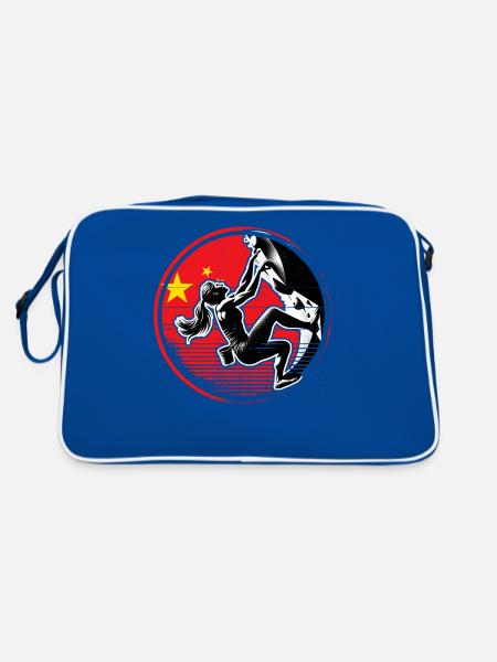 China Climber - Escalade de bloc femmes - Sac Retro - bleu/blanc - Dos