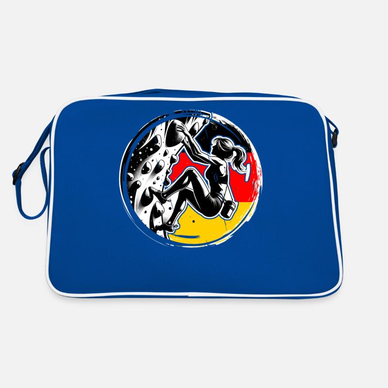 Germany Climber - Woman Boulderer Climbing Retro Bag