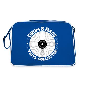 Collecteur de vinyle Drum and Bass - Sac Retro - bleu/blanc - Dos