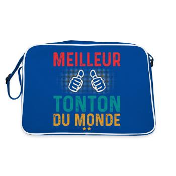 Meilleur Tonton cadeau anniversaire tonton - Sac Retro - bleu/blanc - Dos