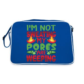 I Don't Sweat My Pores Cry - Chili Cook - Retro Bag - blue/white - Back
