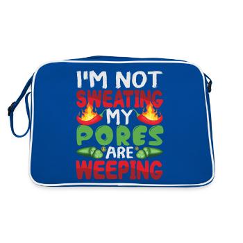 I Don't Sweat My Pores Cry - Chili Cook - Retro Bag - blue/white - Back