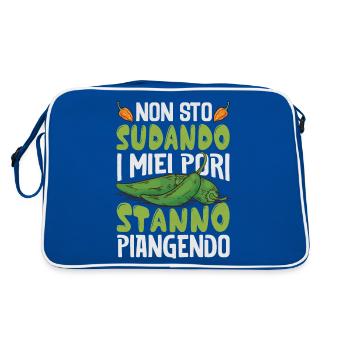 I Don't Sweat My Pores Cry - Chili Cook - Retro Bag - blue/white - Back