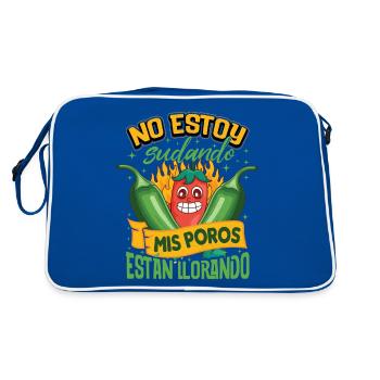 I Don't Sweat My Pores Cry - Chili Cook - Retro Bag - blue/white - Back