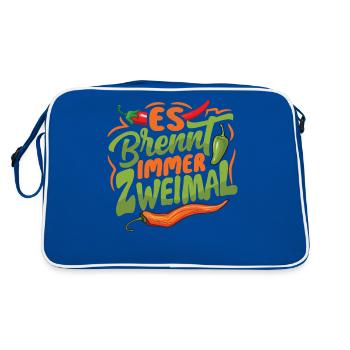 Il brûle toujours deux fois - Sauce piquante Chili Cook - Sac Retro - bleu/blanc - Dos