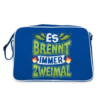 Il brûle toujours deux fois - Sauce piquante Chili Cook - Sac Retro - bleu/blanc - Dos