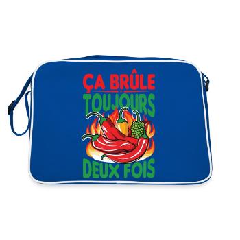 Il brûle toujours deux fois - Sauce piquante Chili Cook - Sac Retro - bleu/blanc - Dos