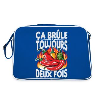 Il brûle toujours deux fois - Sauce piquante Chili Cook - Sac Retro - bleu/blanc - Dos