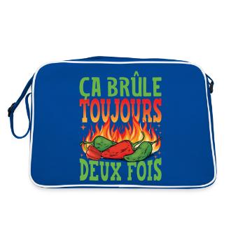 Il brûle toujours deux fois - Sauce piquante Chili Cook - Sac Retro - bleu/blanc - Dos