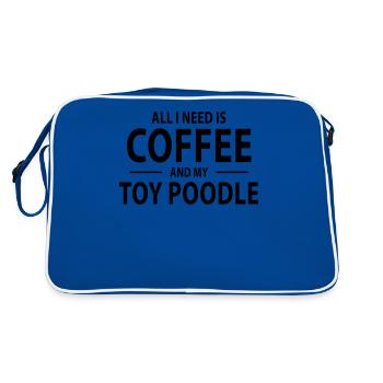 Café et jouet caniche maman caniche cadeaux pour caniche - Sac Retro - bleu/blanc - Dos